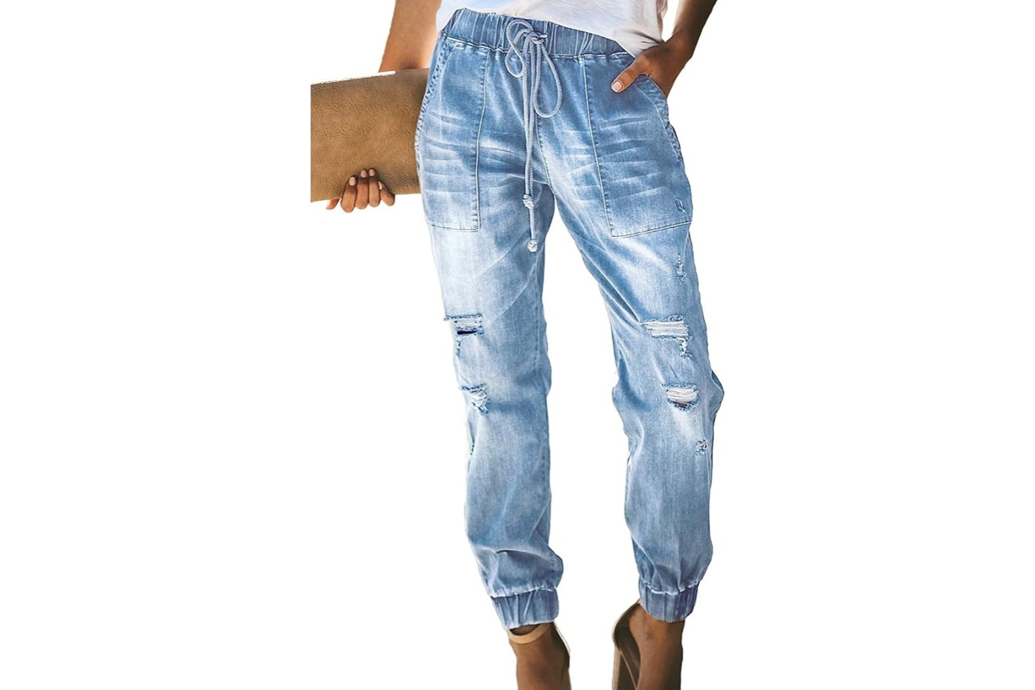 Jean Joggers Denim Ripped Loose Jeans